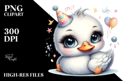 Energetic Baby Swan PNG Product Image 2