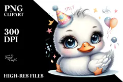 Energetic Baby Swan PNG Product Image 2