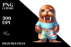 Expressive Walrus Beach Clipart Product Image 2