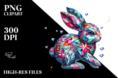 Diamond Bunny on Splash PNG Product Image 2