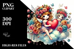 Adorned Figure in Digital Painting PNG Product Image 2