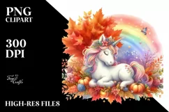 Colorful Baby Unicorn PNG Product Image 3