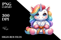 Colorful Baby Unicorn Karate Belt PNG Product Image 2