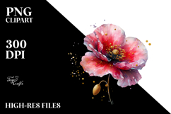 -like Poppy Watercolor Splash PNG Product Image 2