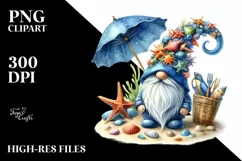 Vibrant Beach Gnome Hat Made of Sea Creatures | Sublimation Product Image 1
