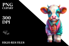 Colorful Baby Cow Circus Tent PNG Product Image 2