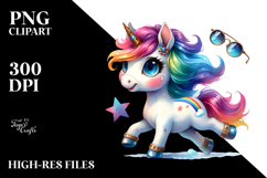 Running Cute Unicorn PNG Product Image 2