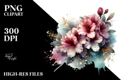 Glossy Rhododendron Abstract PNG Product Image 2