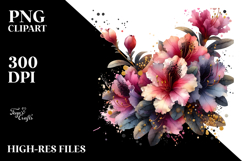 Glossy Rhododendron Abstract PNG Product Image 2