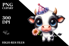 Expressive Baby Cow Party Hat Contempt Product Image 2