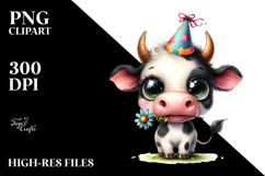 Expressive Baby Cow Party Hat Contempt Product Image 2