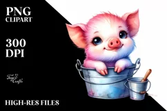 Colorful Baby Pig with Bucket Product Image 1