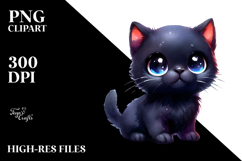 Cute Black Cat by PNG Product Image 2