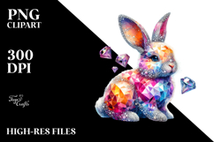 Diamond Bunny on Splash PNG Product Image 2