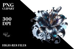 Colorful Metallic Watercolor Splash | Sublimation Clipart Product Image 1