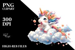 Cute Unicorn Spring Petals Product Image 1