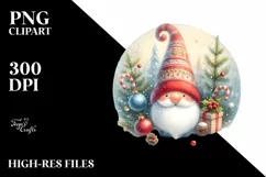 Pastell Christmass Gnome PNG Product Image 3