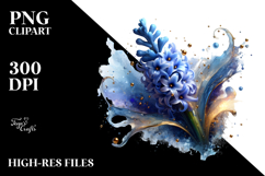 Abstract Hyacinth Made of , Watercolor PNG Product Image 2