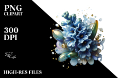 Abstract Hyacinth Made of , Watercolor PNG Product Image 2