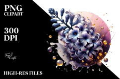 Abstract Hyacinth Made of , Watercolor PNG Product Image 2