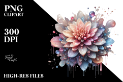 Abstract Pastel Dahlia with Metallic Insertions Product Image 2