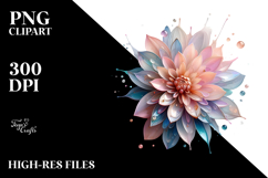 Colorful Dahlia PNG Product Image 2
