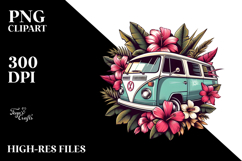 Retro Tropical Flower Van, 20 oz Tumbler Product Image 2