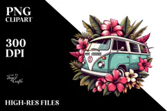 Retro Tropical Flower Van, 20 oz Tumbler Product Image 2