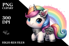 Cute Baby Unicorn Equipped for Mechanic PNG Product Image 2