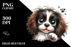 Colorful Baby Cartoon English Springer Spaniel, PNG Product Image 2
