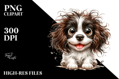 Colorful Baby Cartoon English Springer Spaniel, PNG Product Image 2