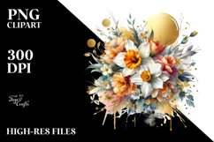 Vibrant Bouquet with Narcissus | Clipart Product Image 1