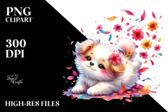 Colorful Dog Tumbling in Wind, 20 oz Tumbler Product Image 2