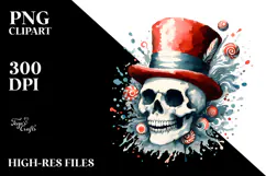 Digital Painting with SKULL, Transparent PNG Product Image 2