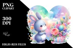 Baby Rabbit with Heart PNG Product Image 2