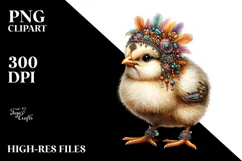 Resting Baby Chicken Watercolor PNG Product Image 2