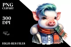 Cute Baby Pig Model PNG Product Image 1