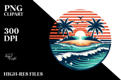 Retro Tropical Beach Island, 20 oz Tumbler Product Image 2