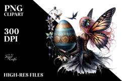 Gothic Fairy with Easter Egg, Creative View from Back Product Image 2