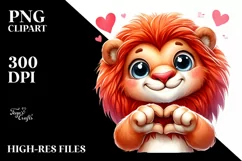 Sublimation Funny Lion Love Sign Clipart Product Image 1
