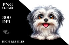 Crazy Havanese Watercolor Clipart Product Image 3