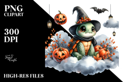 Spooky Turtle Dressed for Halloween PNG Product Image 2