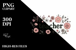 Simple Flowers Teacher Summer Flower PNG Product Image 1