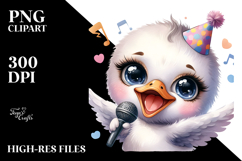 Energetic Baby Swan with Big Eyes PNG Product Image 2