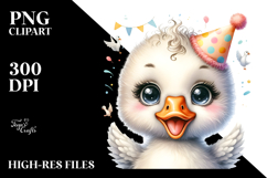 Energetic Baby Swan with Punk Look PNG Product Image 2