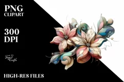 Abstract Wooden Gardenia PNG Product Image 1