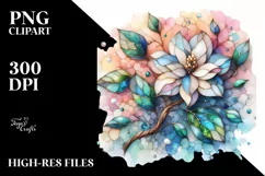 Abstract Wooden Gardenia PNG Product Image 1