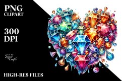Diamond Heart made of Ice, PNG Product Image 2