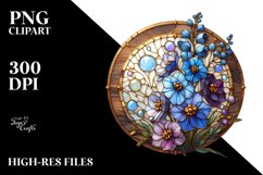 Golden Stained Delphinium | Sublimation Clipart Product Image 3