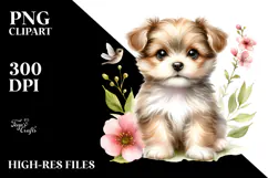 Energetic Cute Baby Puppy, PNG Image Product Image 2